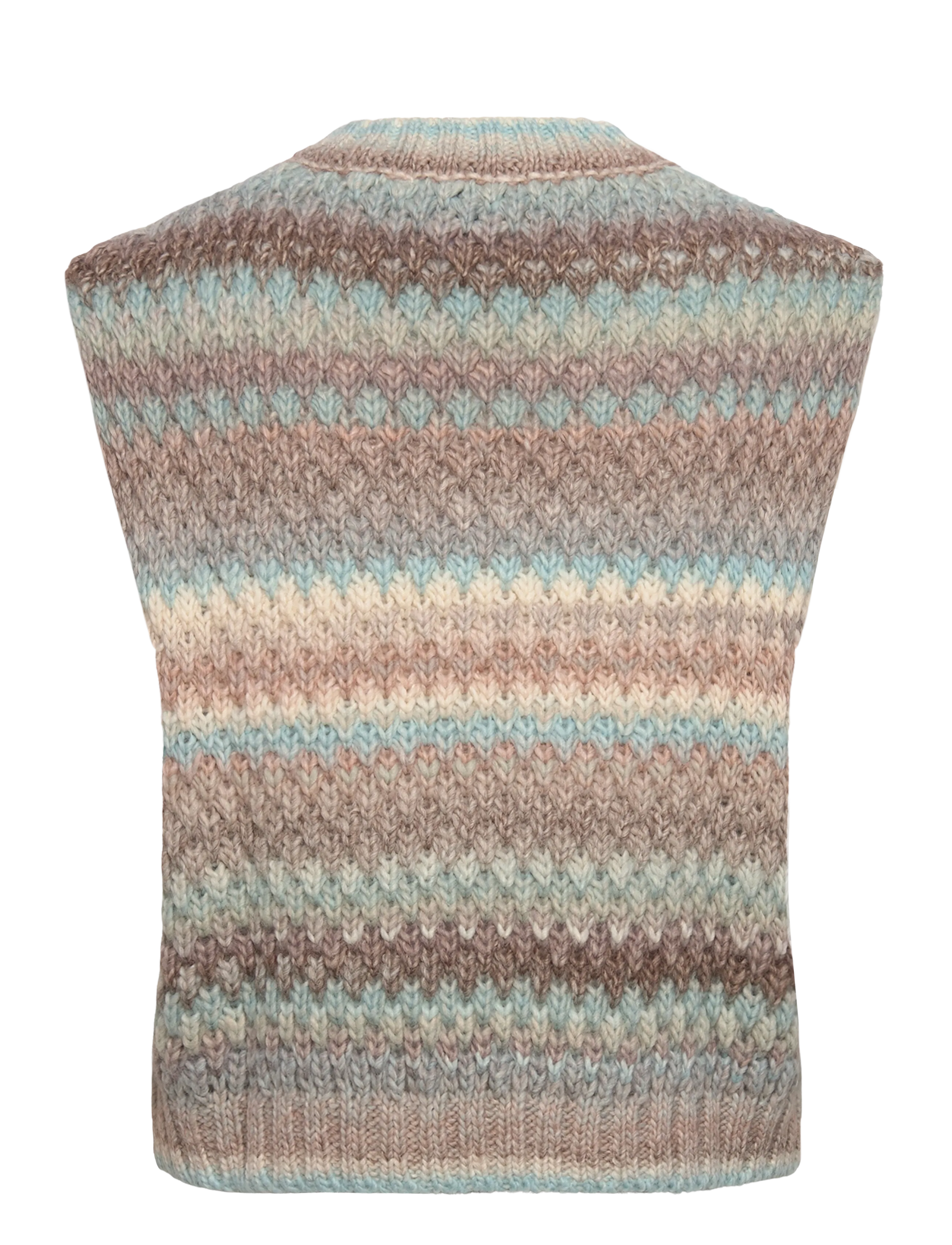 Noella - Gio Knit Vest - strikveste - beige mix - 1