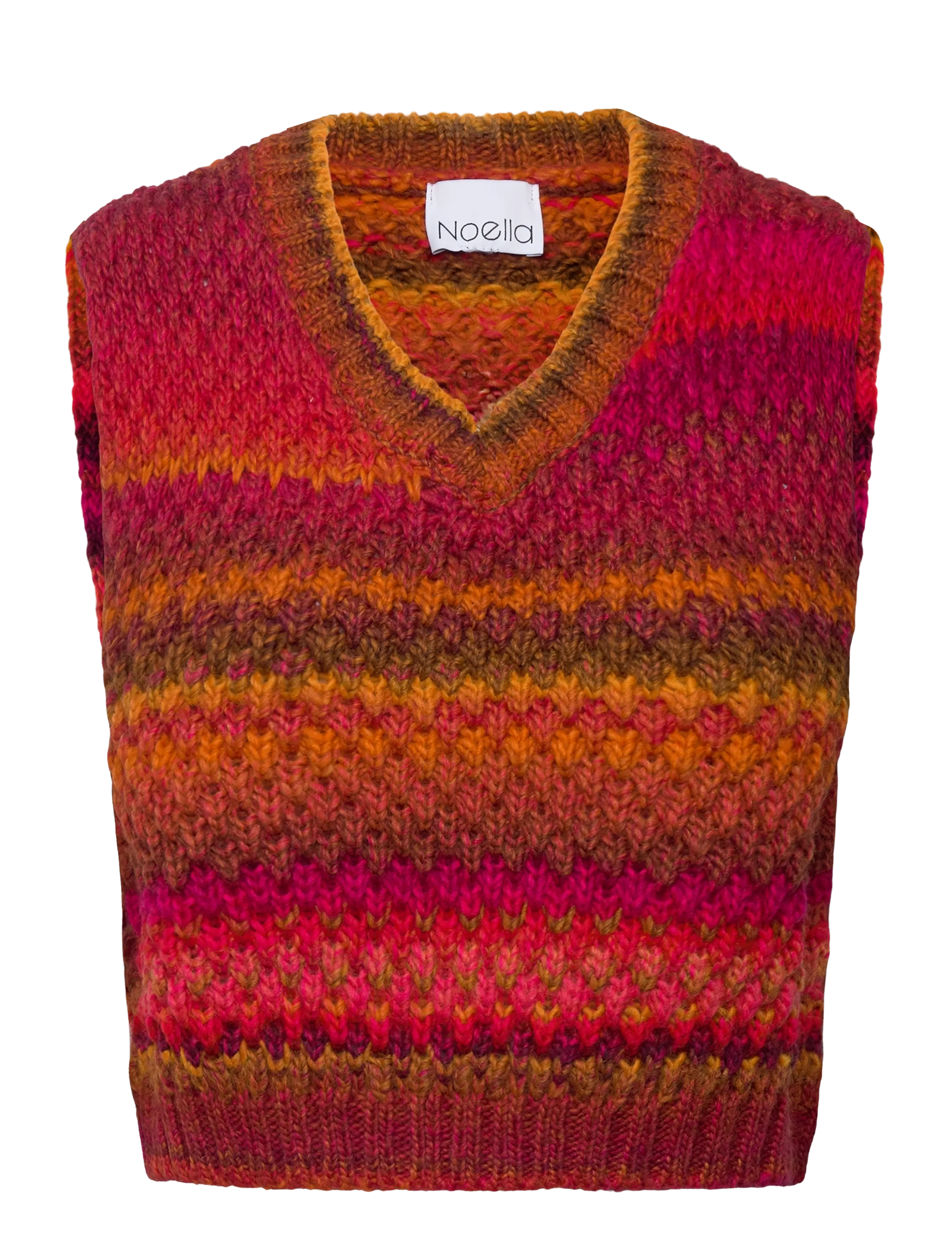 Noella Gio Knit Vest - Tøj - BERRY MIX / multi