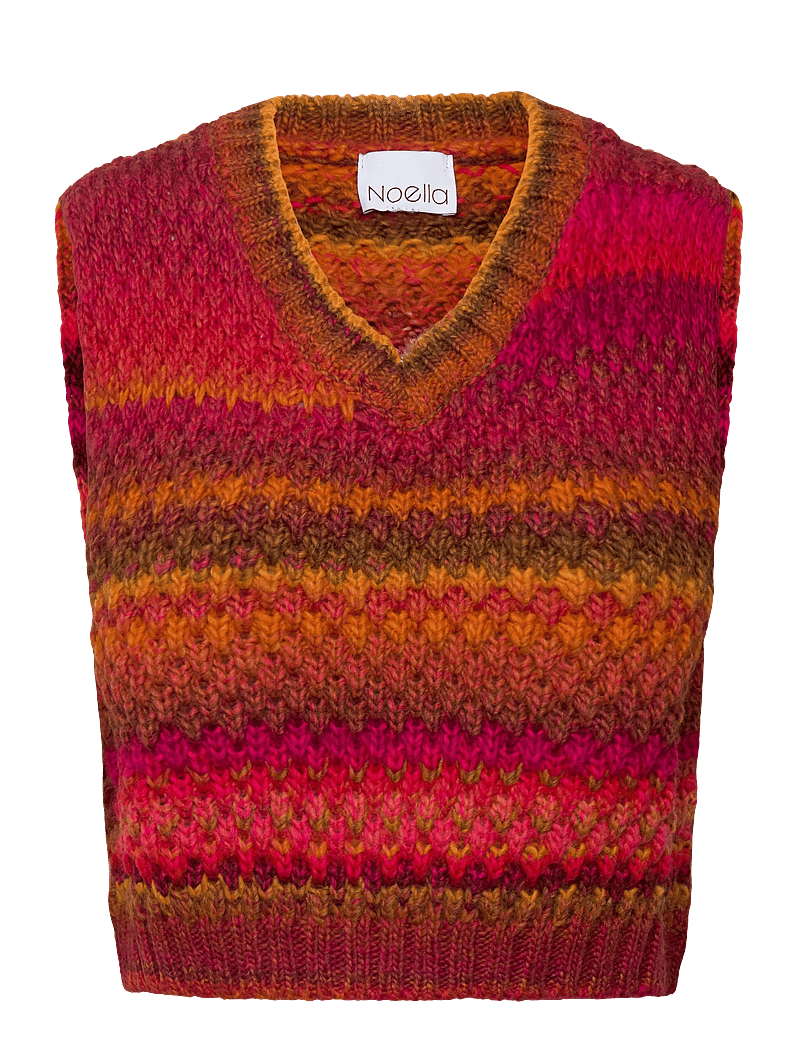 Noella - Gio Knit Vest - strikveste - berry mix - 0