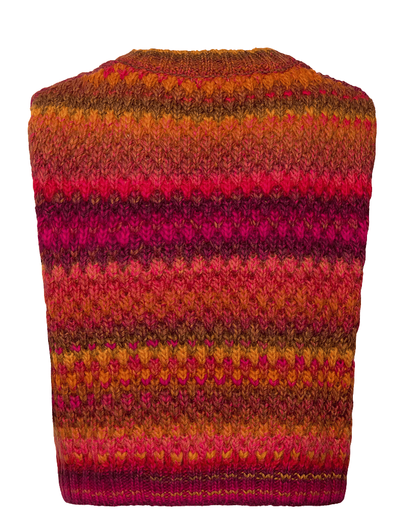 Noella - Gio Knit Vest - strikveste - berry mix - 1
