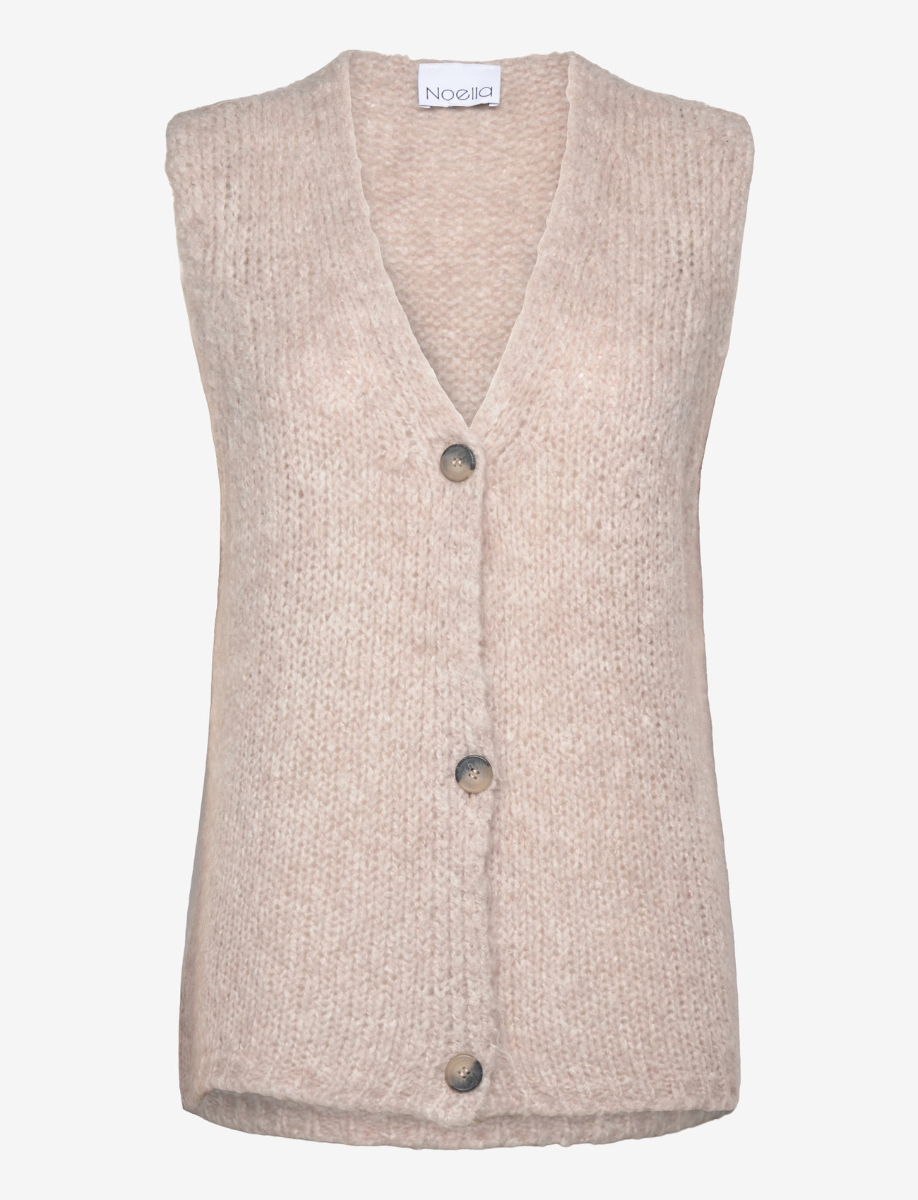 Noella - Jacey Knit Vest - strikveste - oatmeal - 1