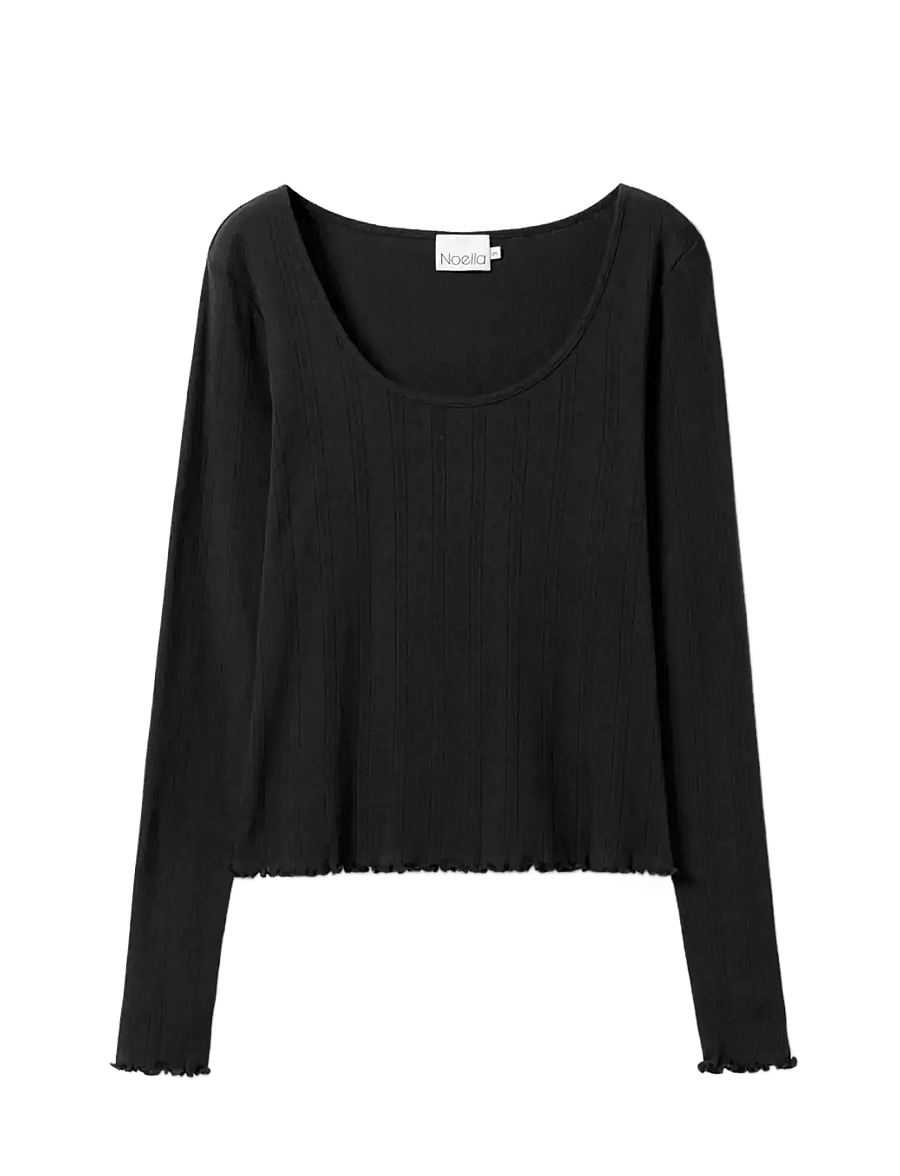 Noella - Karmia Top - pikkade varrukatega topid - black - 1