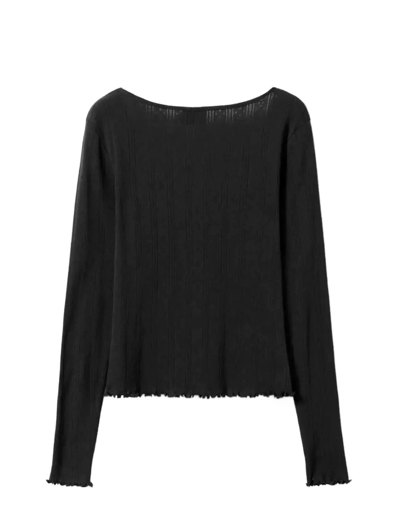 Noella - Karmia Top - topi ar garām piedurknēm - black - 2