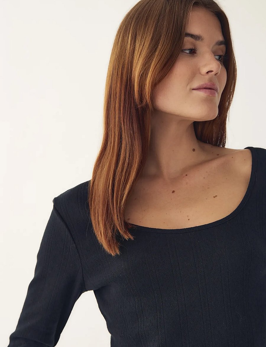 Noella - Karmia Top - pikkade varrukatega topid - black - 3
