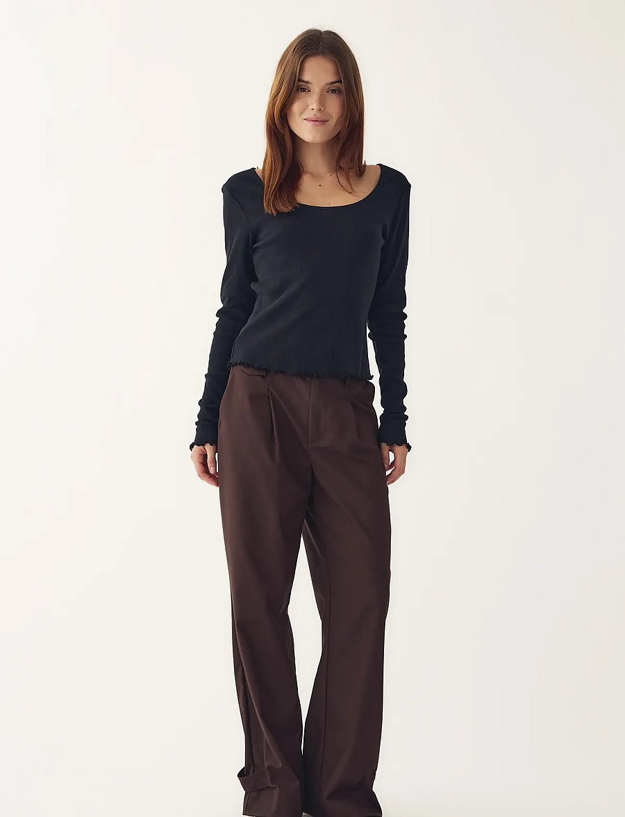 Noella - Karmia Top - pikkade varrukatega topid - black - 4