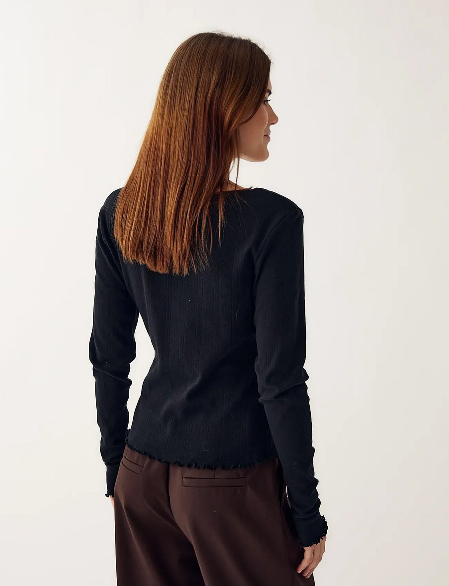 Noella - Karmia Top - pikkade varrukatega topid - black - 5