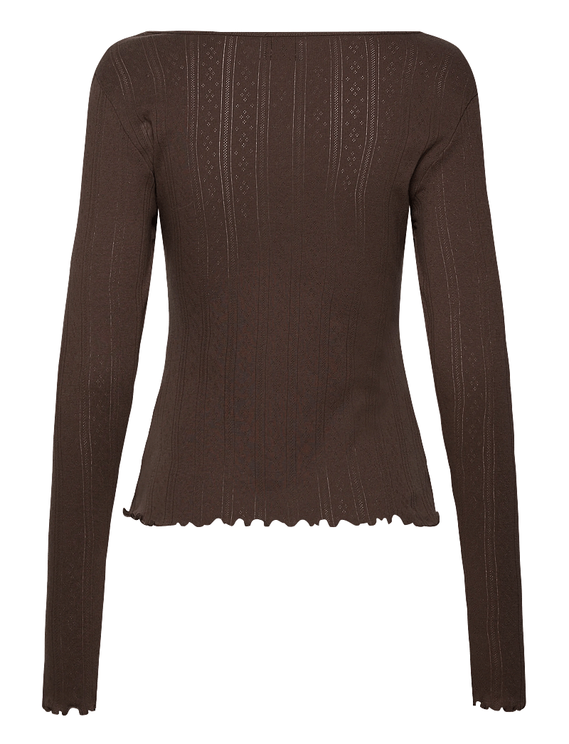 Noella - Karmia Top - langärmlige tops - chocolate - 1