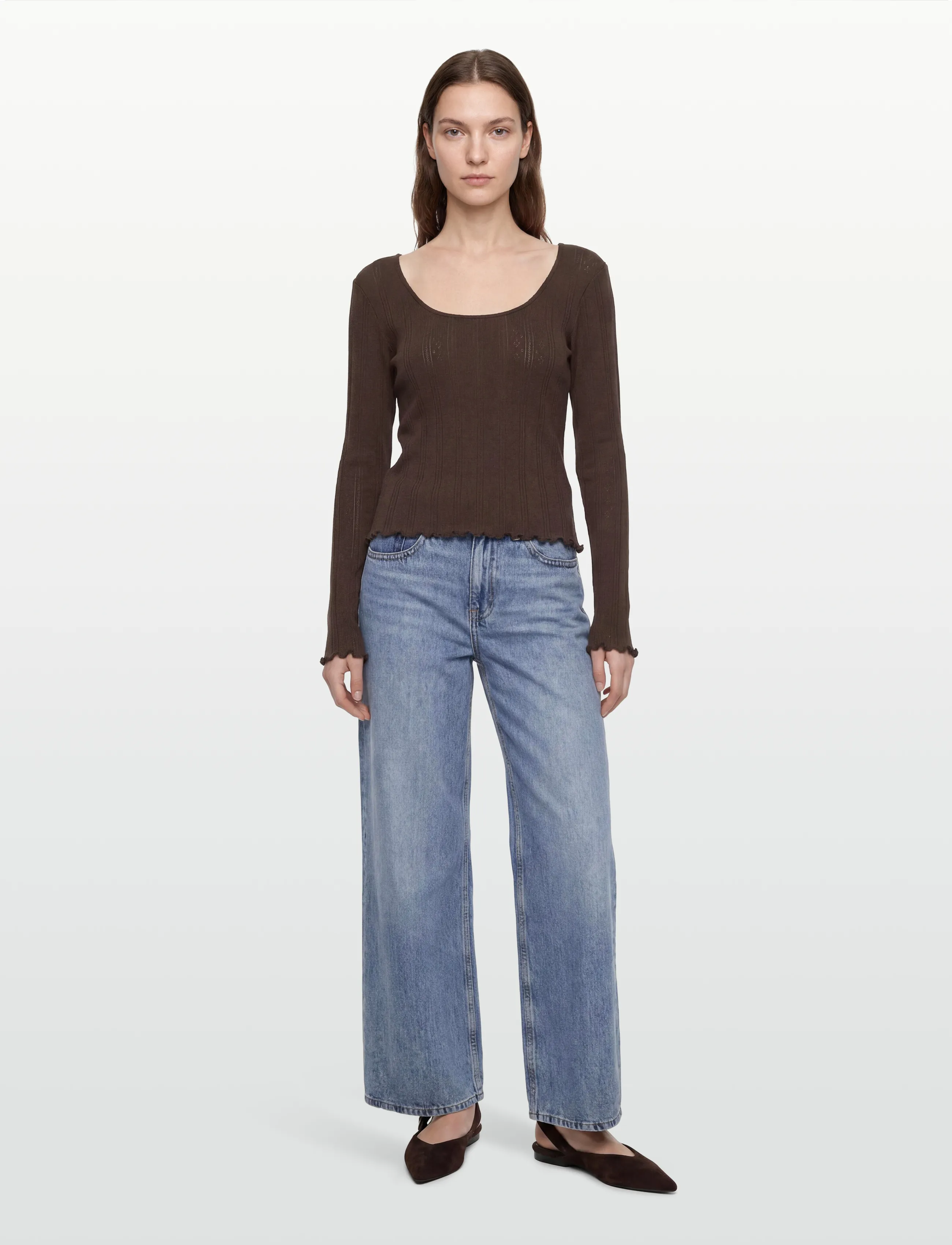 Noella Karmia Top, M, T-shirts & Oberteile, Braun - Long-sleeved, Frauen