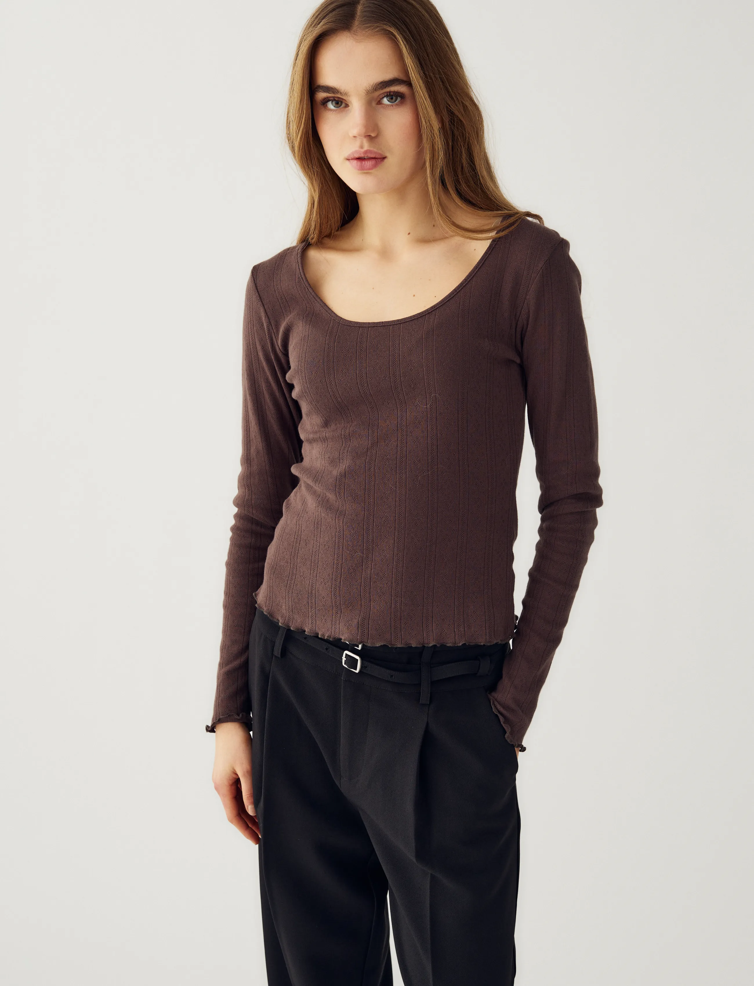 Noella Karmia Top - T-shirts & Tops - CHOCOLATE / brown