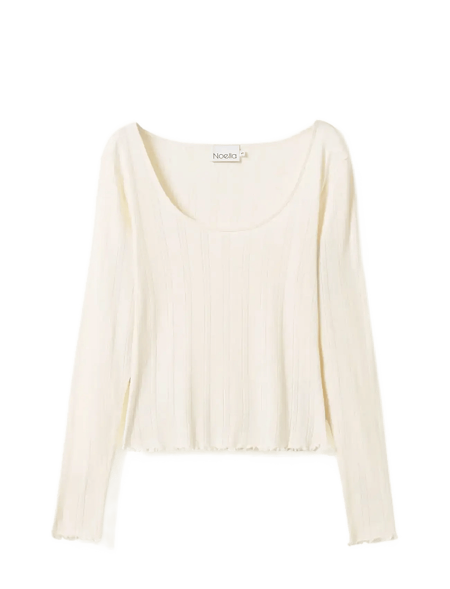 Noella - Karmia Top - langärmlige tops - ivory - 1