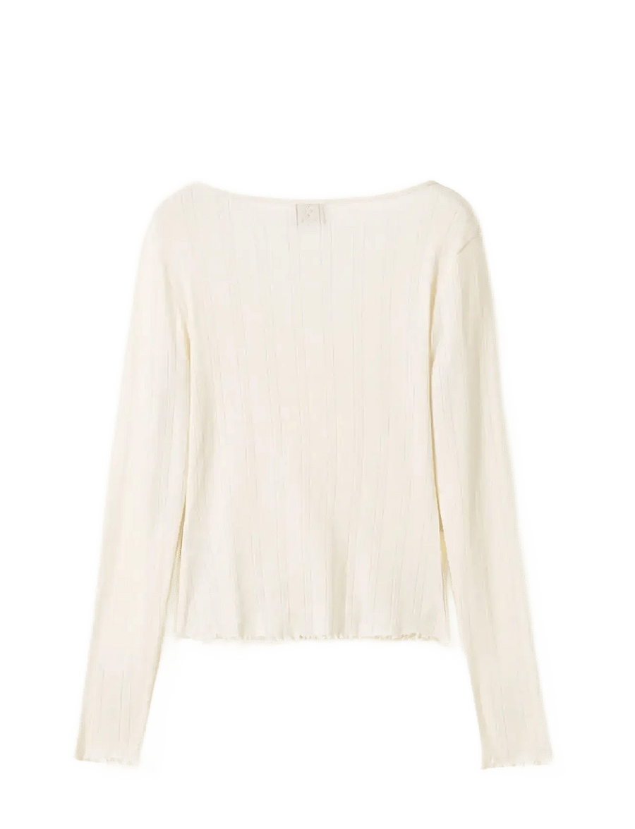 Noella - Karmia Top - langärmlige tops - ivory - 2