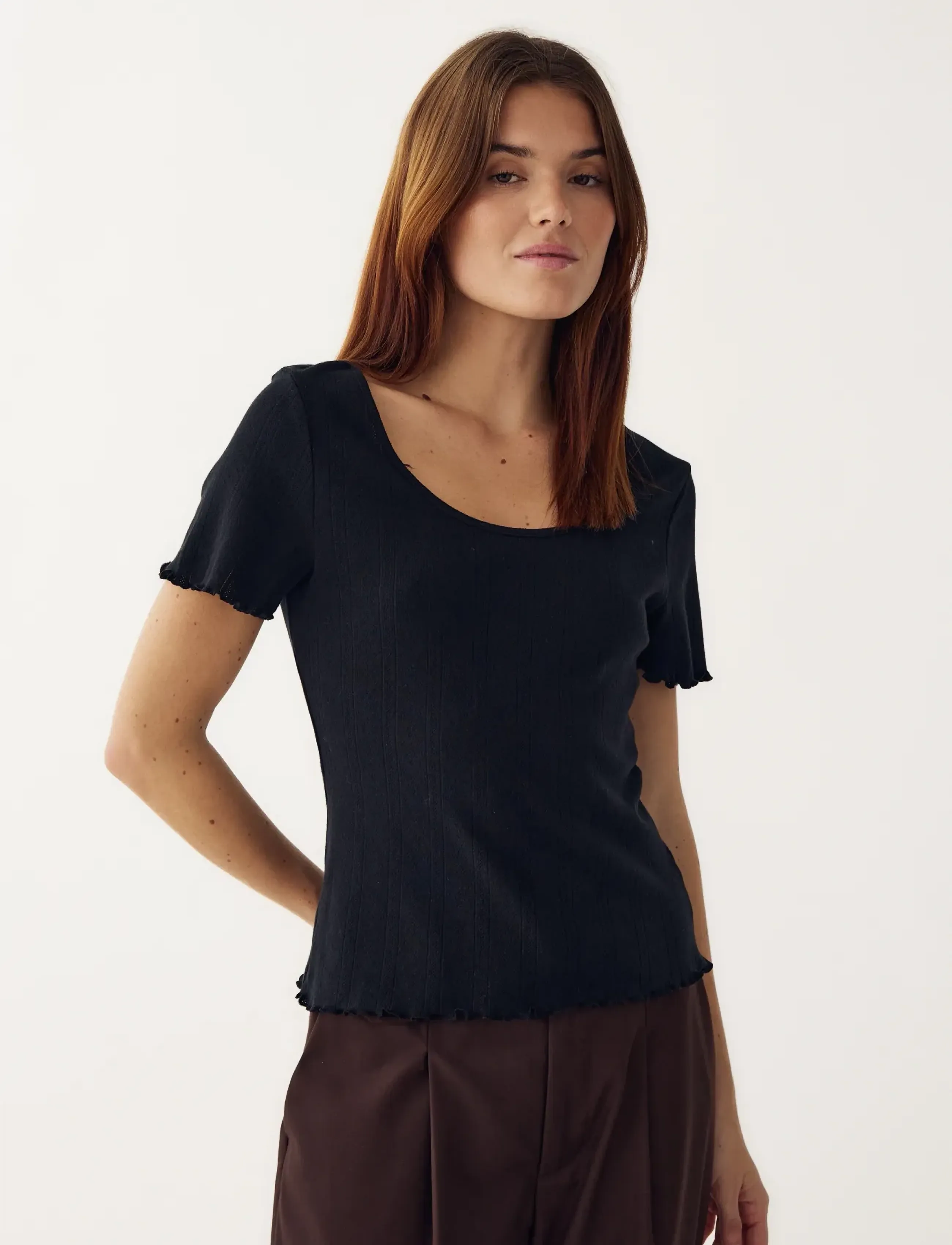 Noella Julietta Top - T-shirts & Toppar - BLACK / black