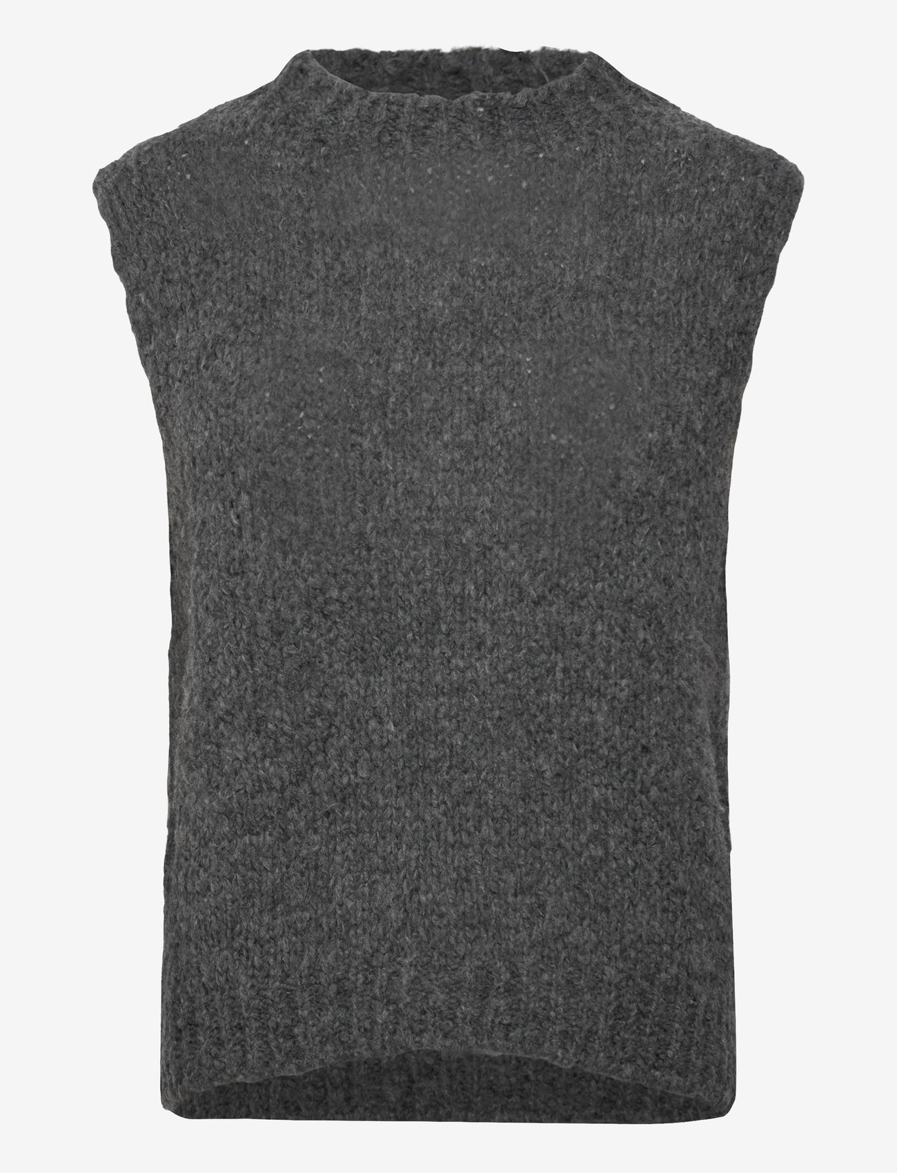 Noella - Kala Knit Vest - stickade västar - dark grey melange - 0