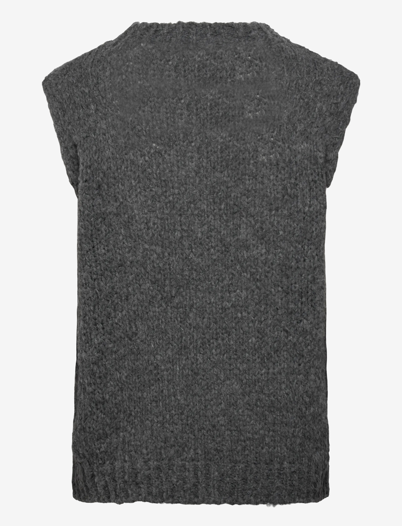 Noella - Kala Knit Vest - stickade västar - dark grey melange - 1