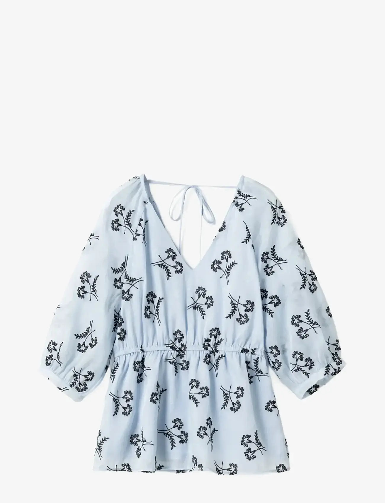 Noella - Jin Blouse - kortärmade blusar - light blue - 1