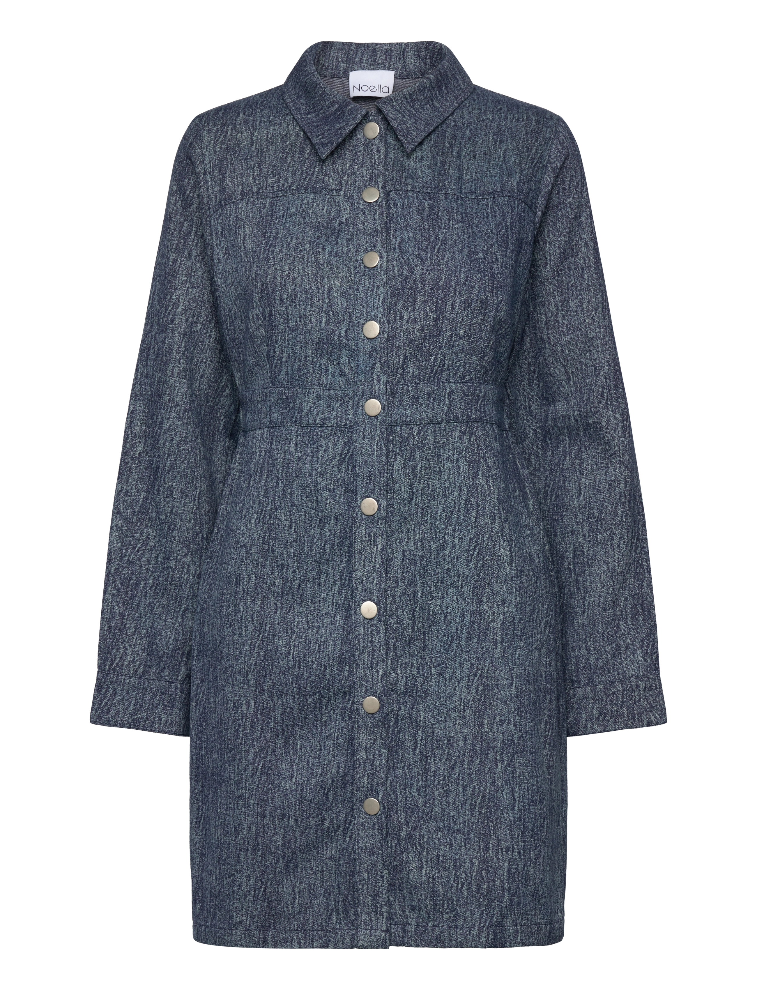 Noella Benita Ls Dress - Korte kjoler - BLUE SNOW WASH / blue