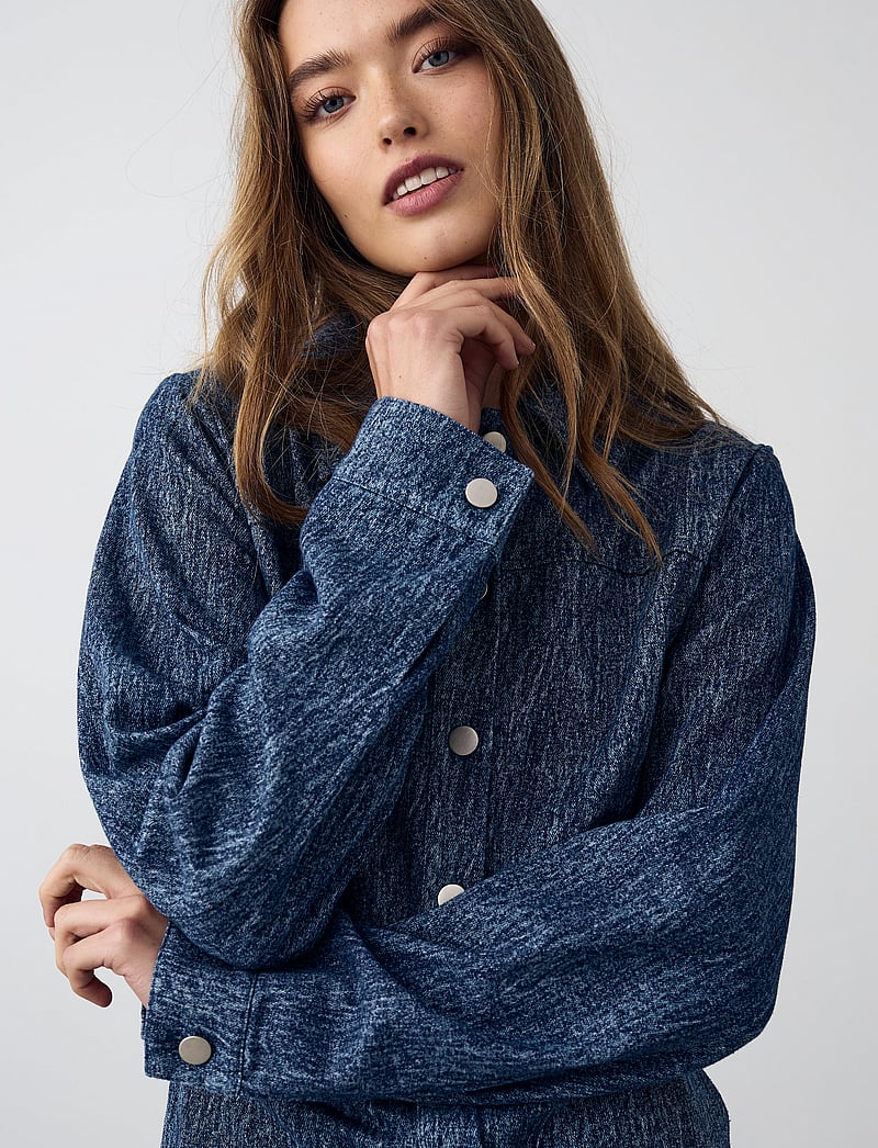 Noella - Benita Ls Dress - skjortekjoler - blue snow wash - 3