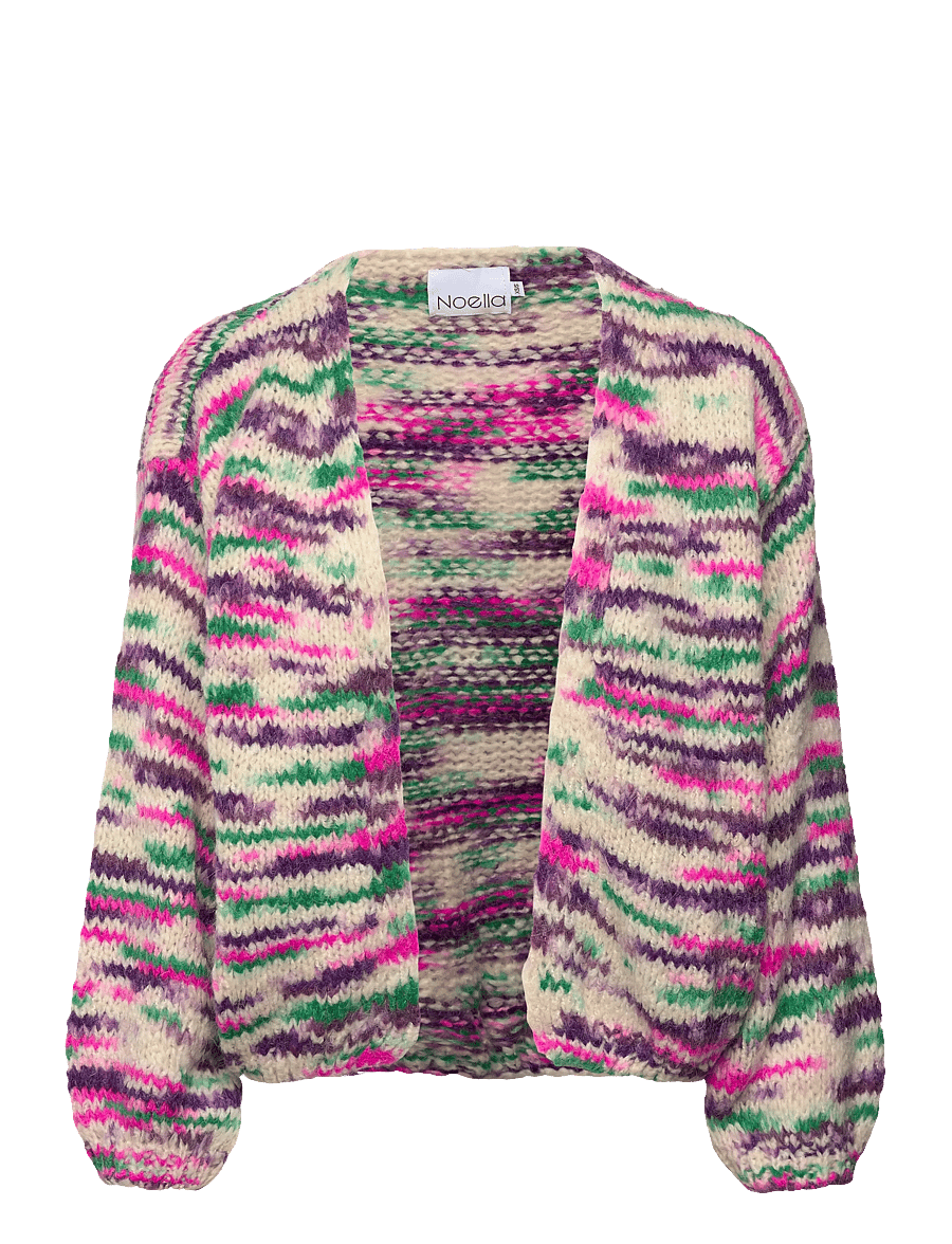 Noella - Johanna Knit Cardigan - strickjacken - pink green mix - 0