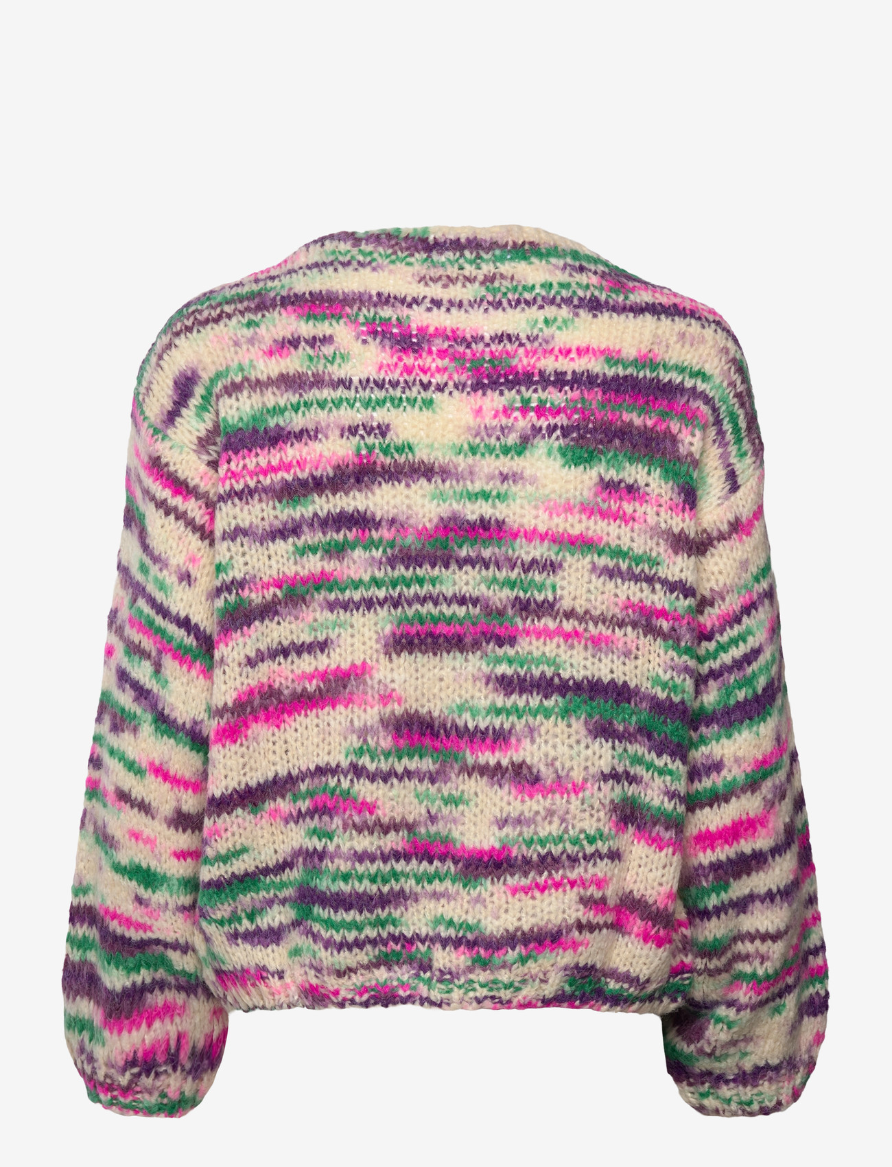 Noella - Johanna Knit Cardigan - cardigans - pink green mix - 1