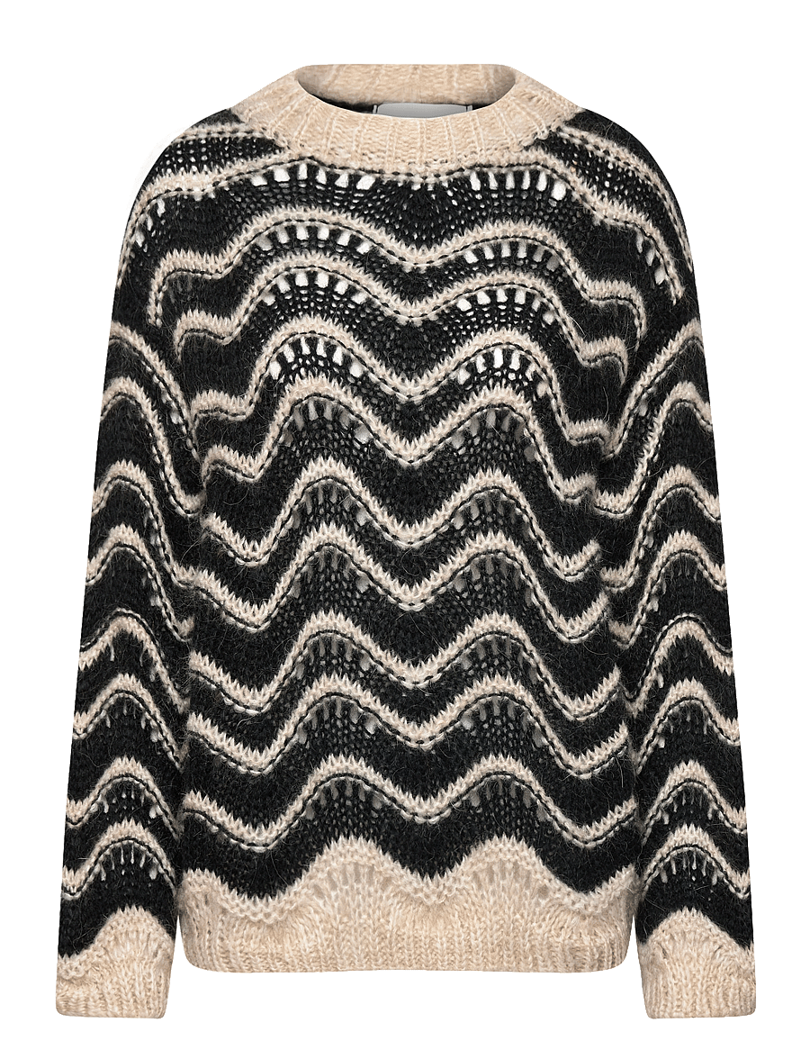 Noella - Jaylani Knit - pullover - black sand mix - 1