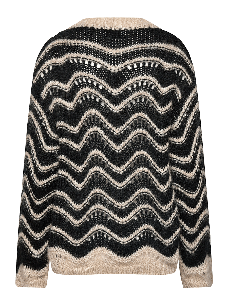 Noella - Jaylani Knit - pullover - black sand mix - 2