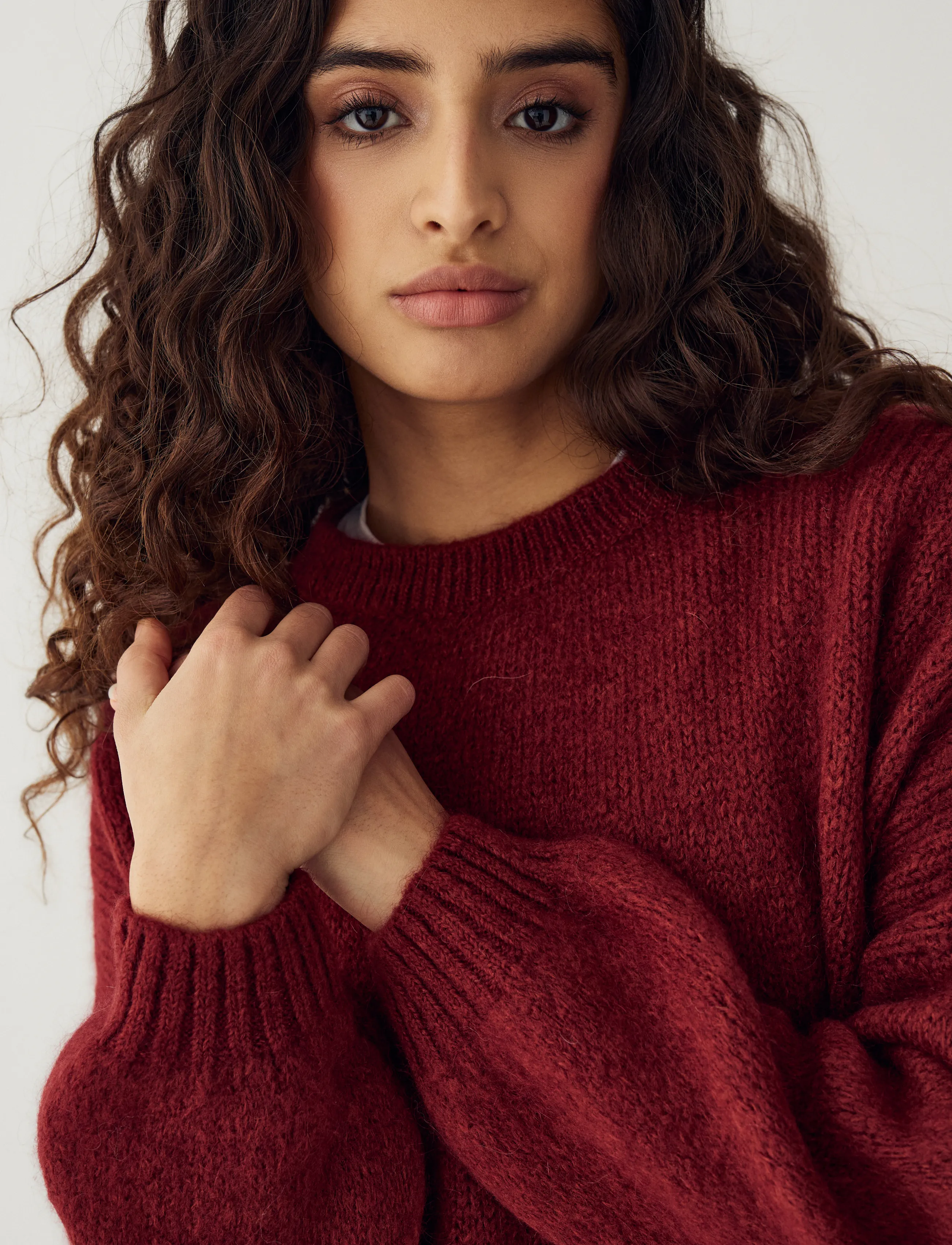 Noella - Mimi LS Knit - jumpers - dusty mahogany - 3