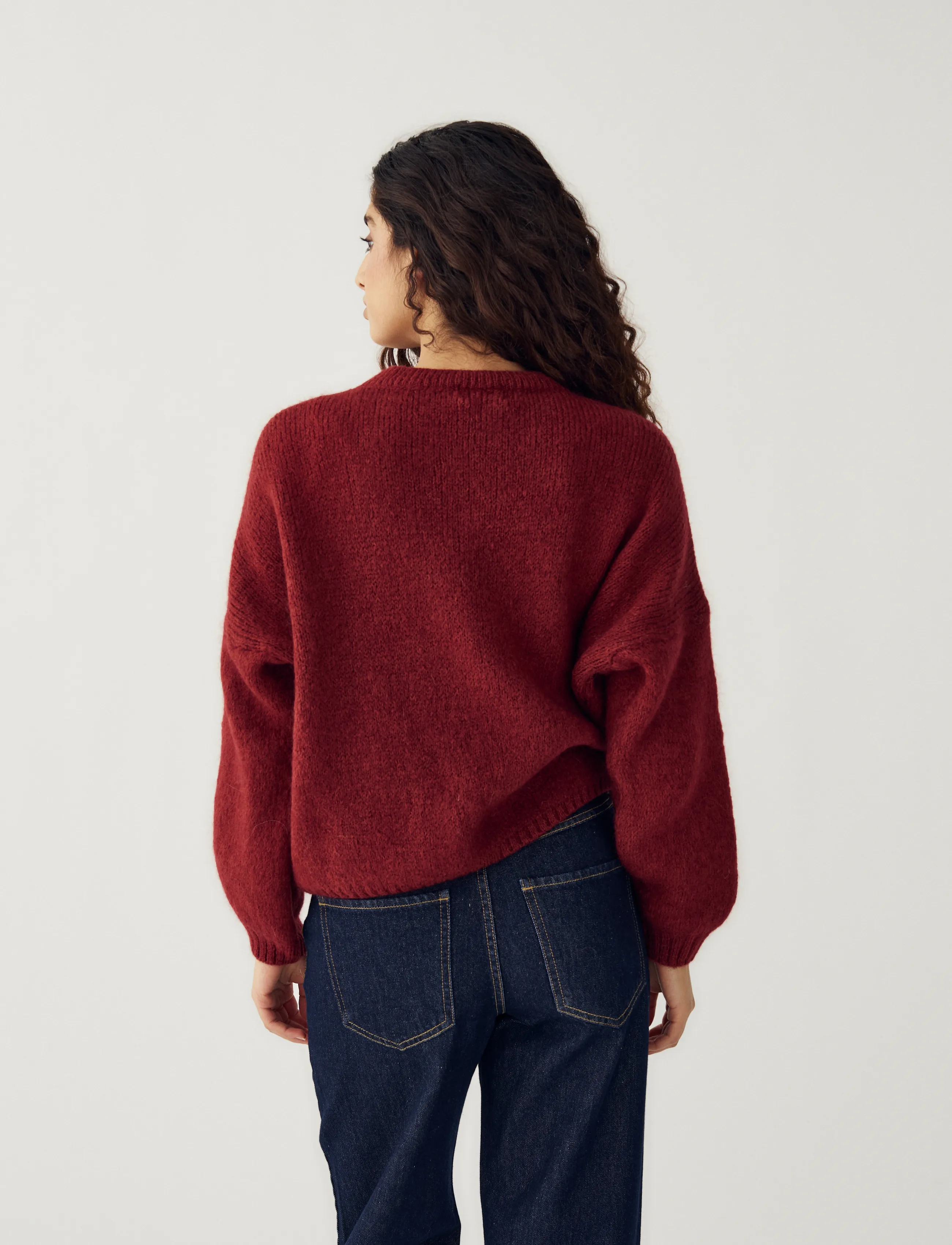 Noella - Mimi LS Knit - jumpers - dusty mahogany - 4
