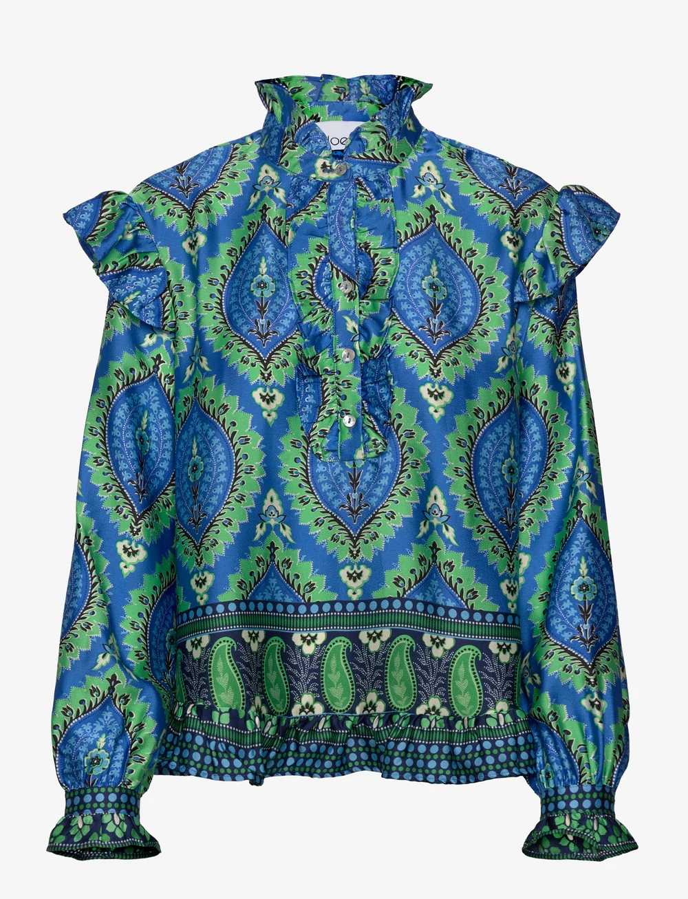 Noella - Reno Blouse - långärmade blusar - trisha blue print - 1