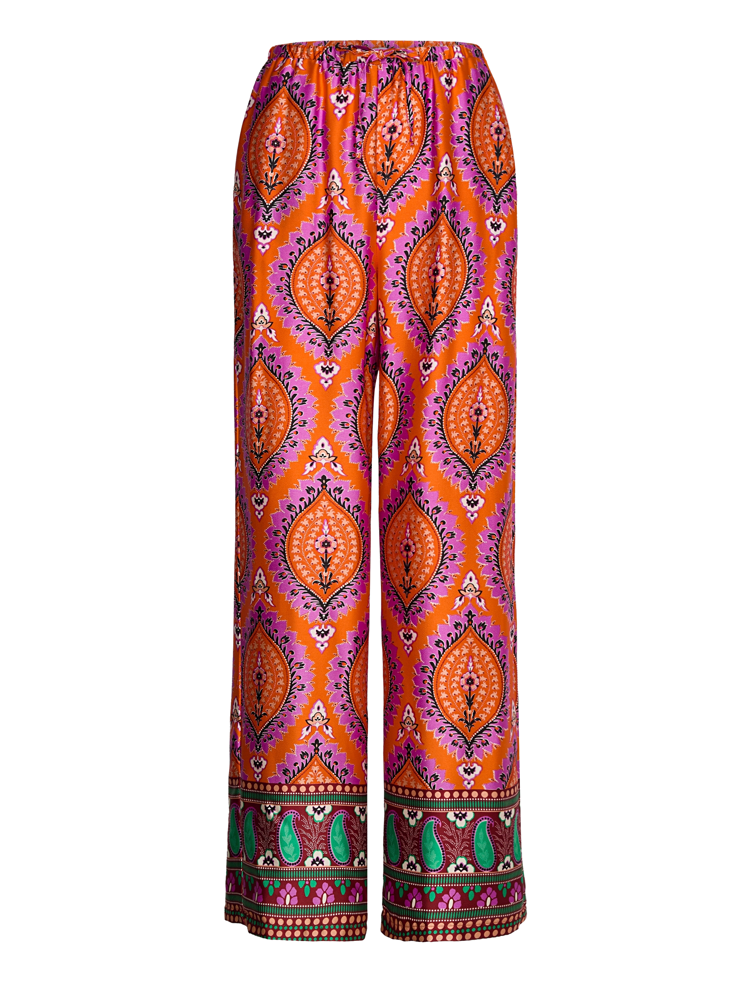 Noella - Sally Pants - wide leg trousers - trisha print - 0