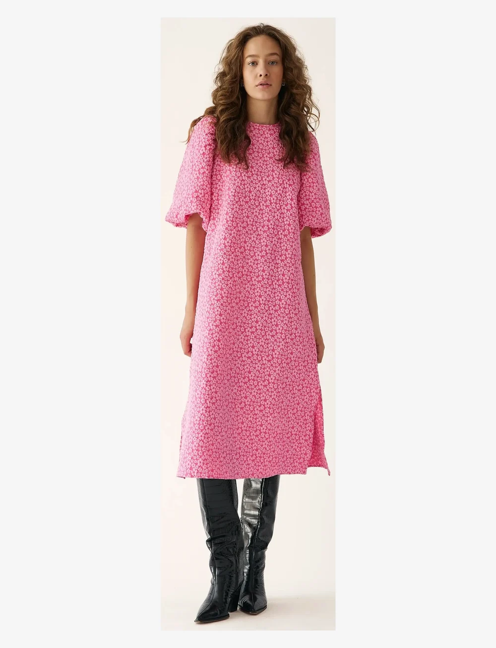 Noella - Reno Pastis Long Dress - midikleider - bright pink - 1