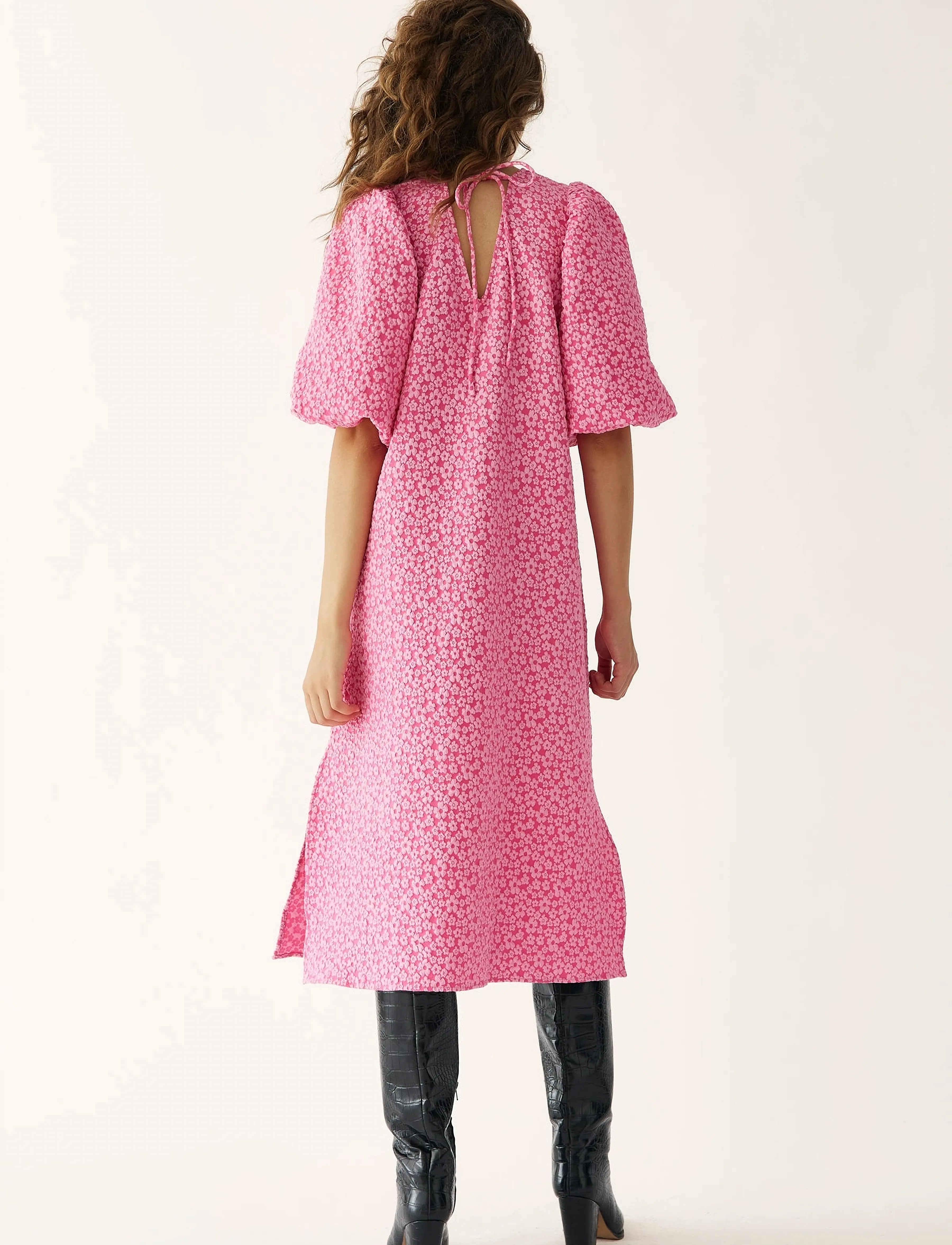 Noella - Reno Pastis Long Dress - bright pink - 5