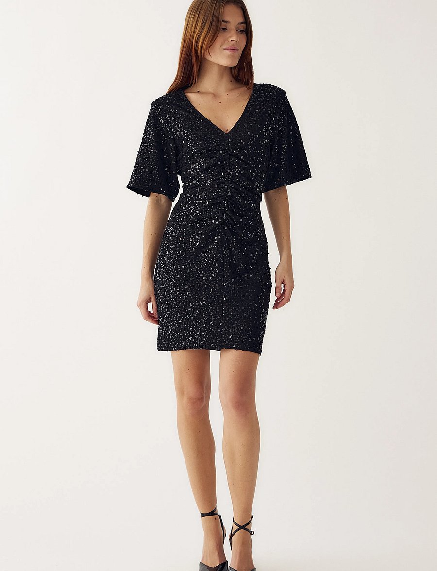 Noella - Soli Dress - paillettenkleider - black - 0