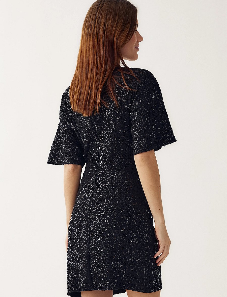 Noella - Soli Dress - paillettenkleider - black - 3