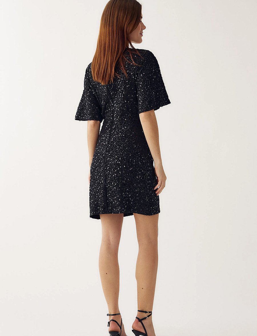Noella - Soli Dress - paillettenkleider - black - 4