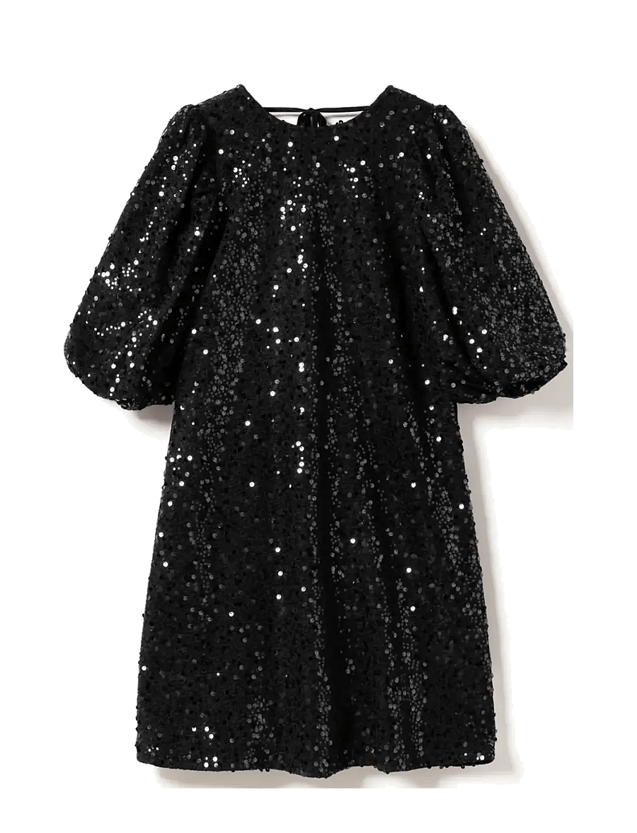 Noella - Pastis Short Dress - paljettklänningar - black - 1