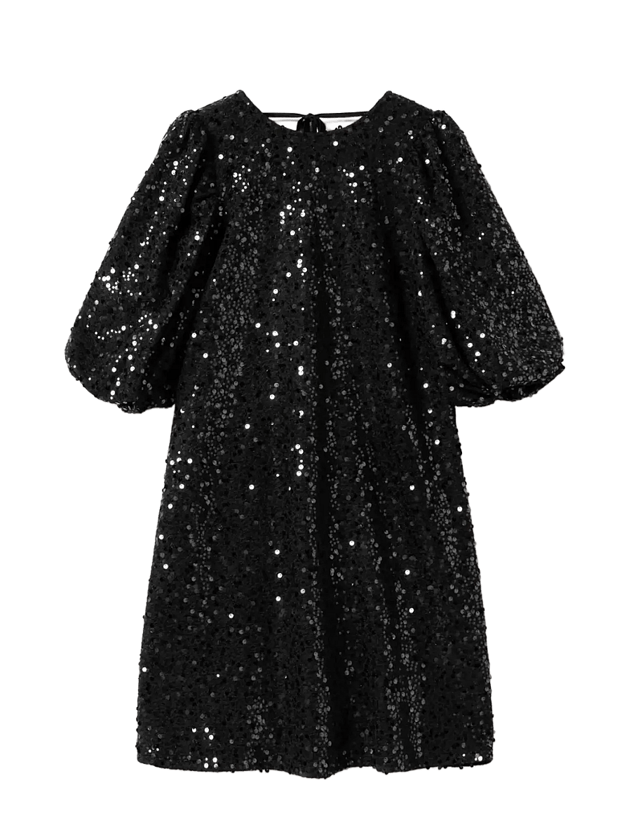 Noella - Pastis Short Dress - paljettklänningar - black - 3
