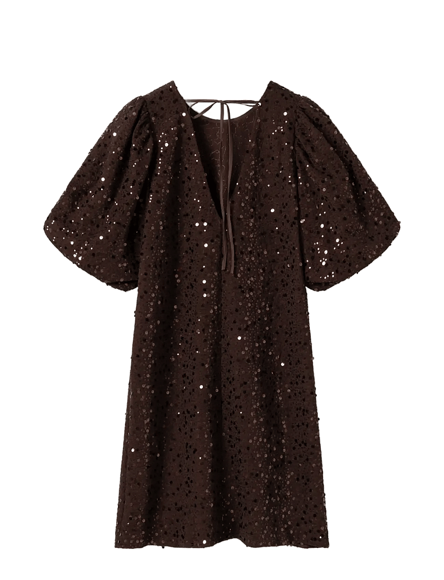 Noella - Pastis Short Dress - litritega kleidid - chocolate - 1