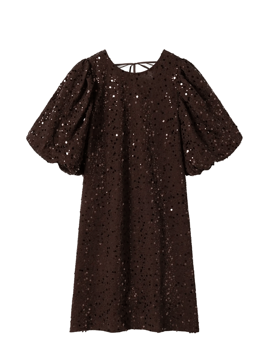 Noella - Pastis Short Dress - litritega kleidid - chocolate - 2