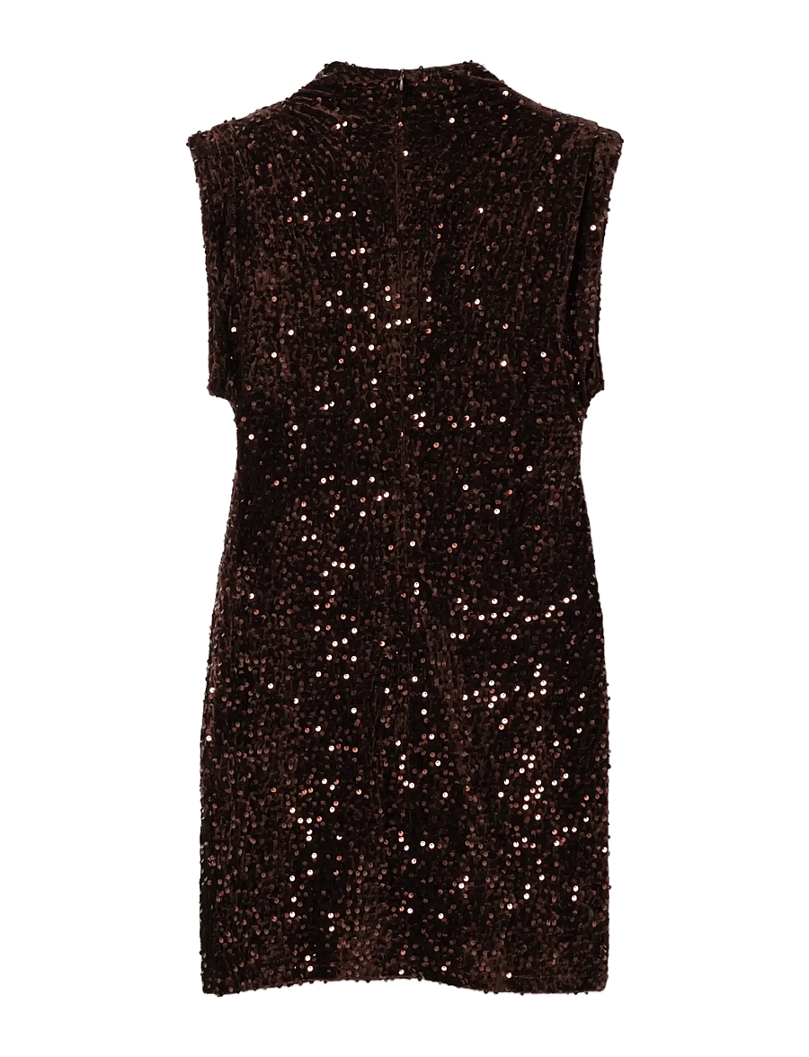 Noella - Kali Dress - paillettenkleider - chocolate brown - 2