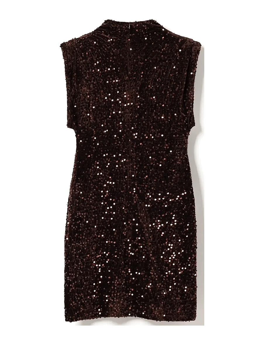 Noella - Kali Dress - paillettenkleider - chocolate brown - 3