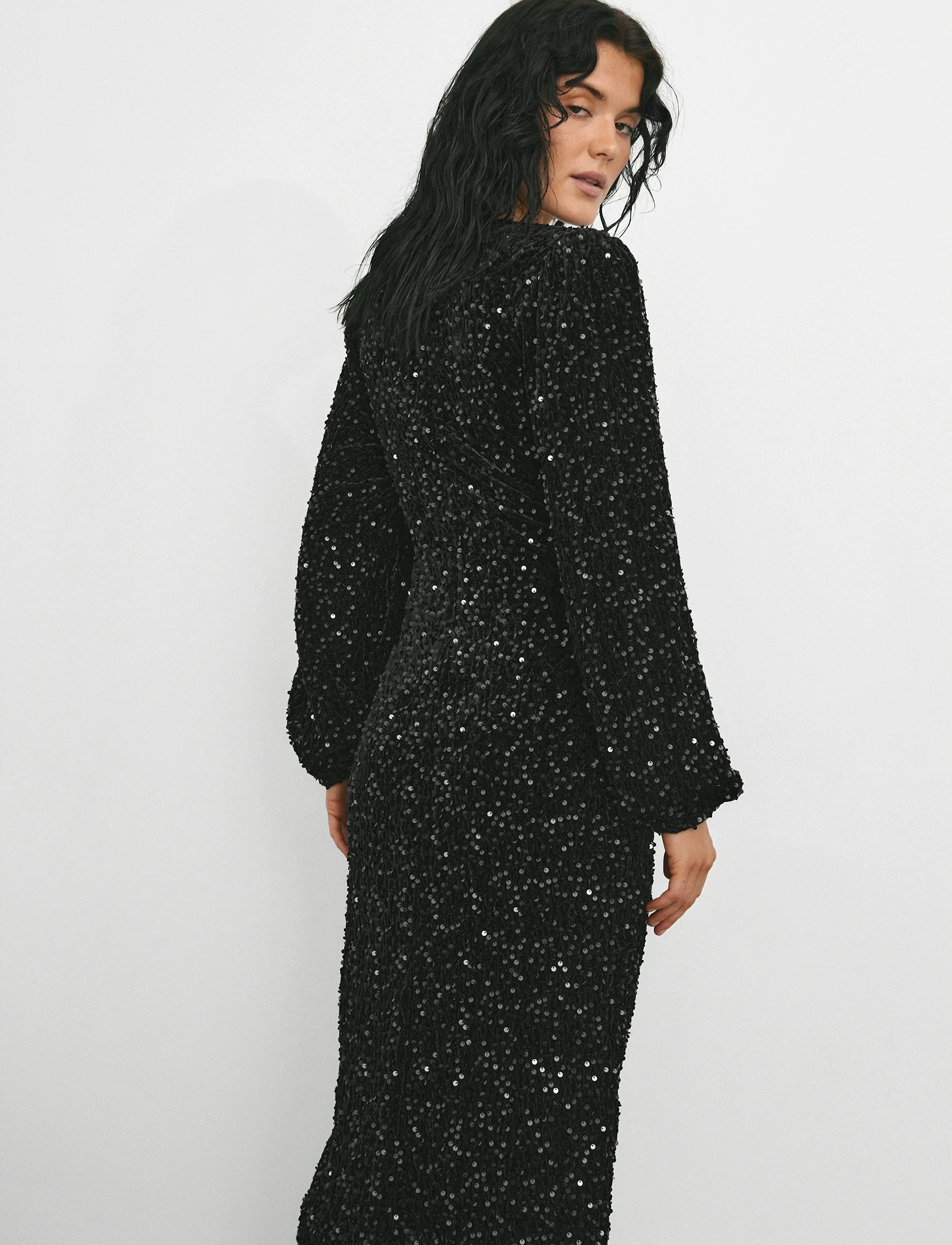 Noella Teagan LG Dress - Pailletkjoler - BLACK / black