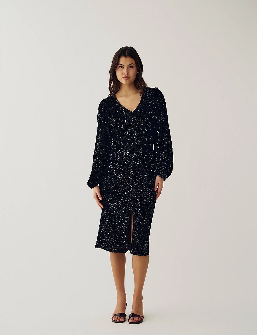 Noella - Teagan LG Dress - paillettenkleider - black - 3