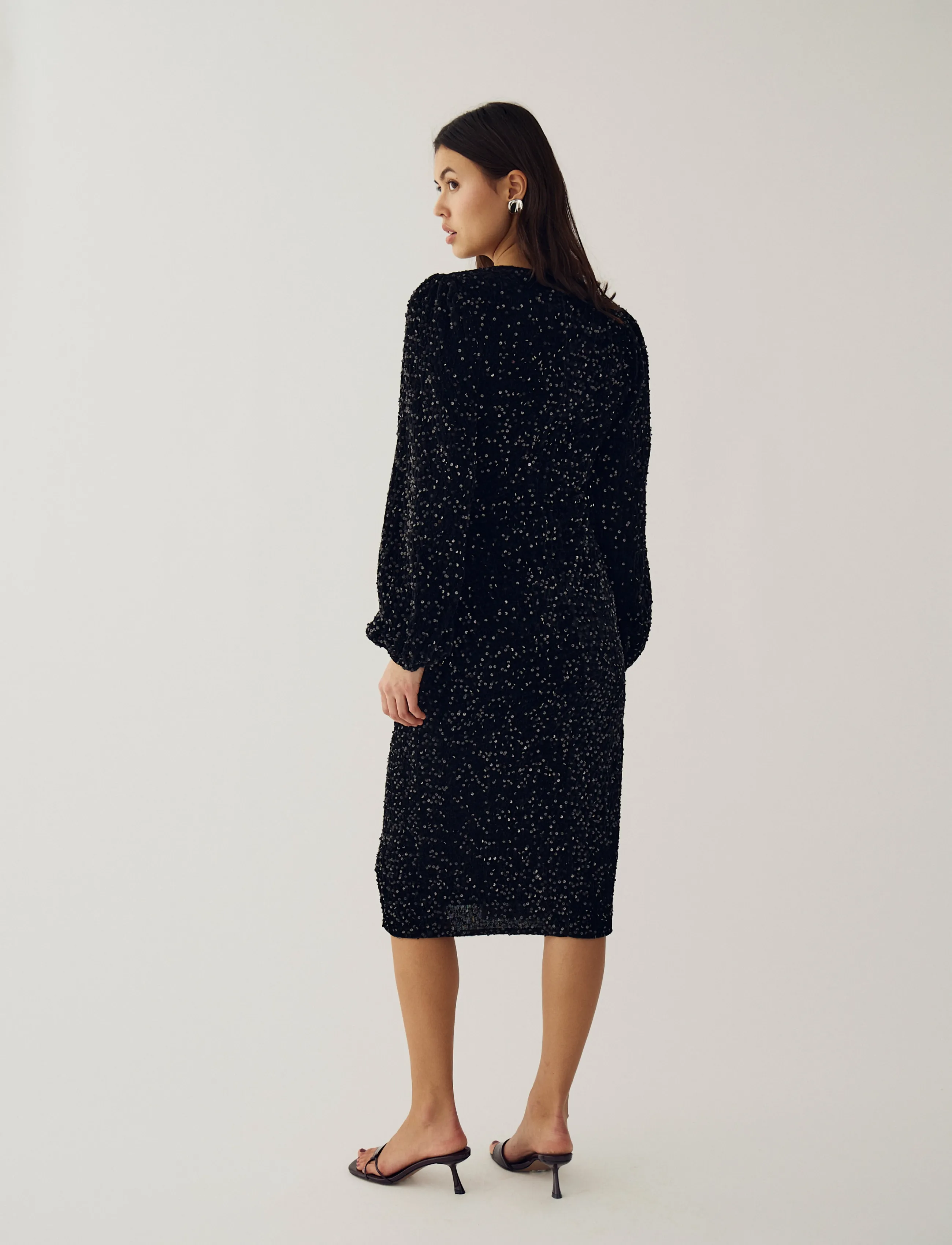 Noella - Teagan LG Dress - paillettenkleider - black - 4