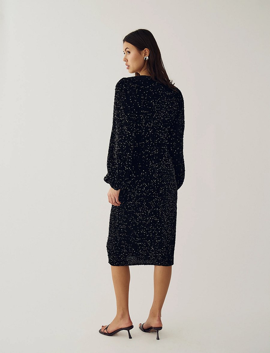 Noella - Teagan LG Dress - paillettenkleider - black - 4
