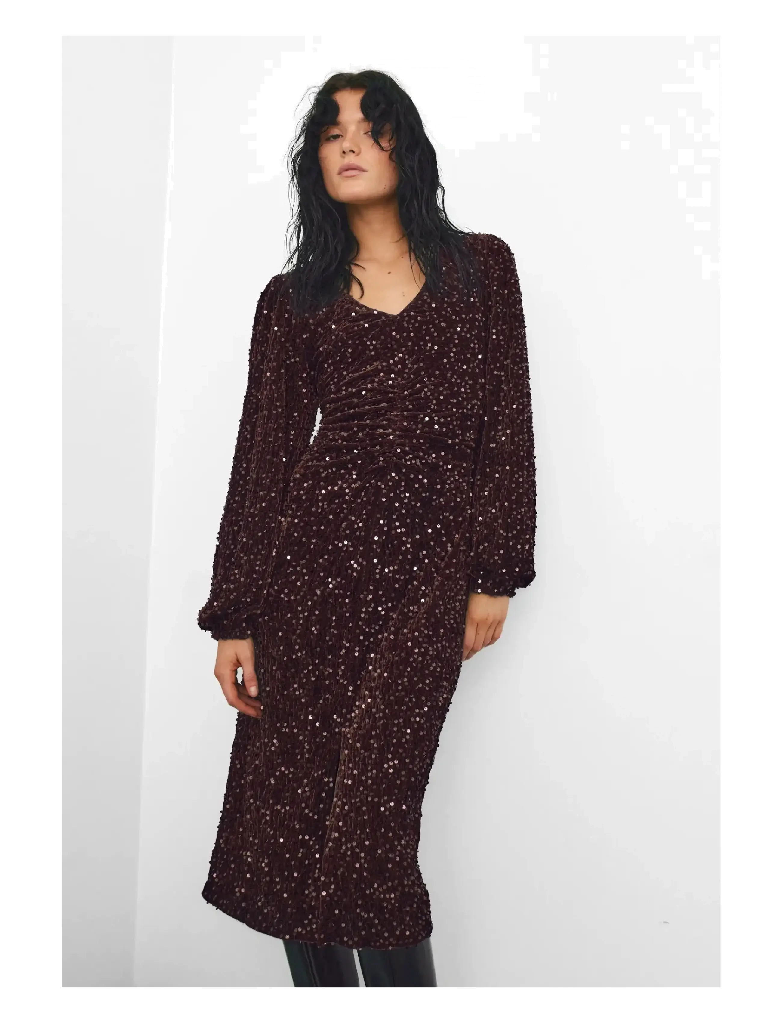 Noella Teagan LG Dress - Riided - CHOCOLATE BROWN / brown