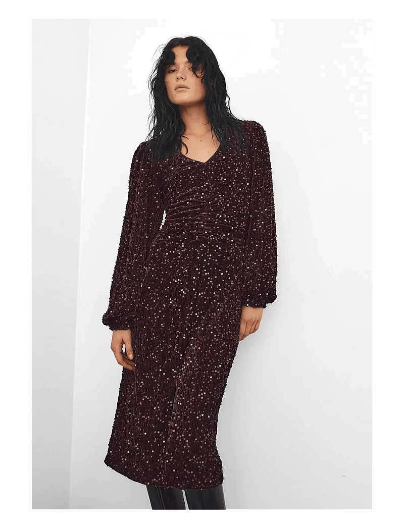 Noella - Teagan LG Dress - cocktailklänningar - chocolate brown - 1