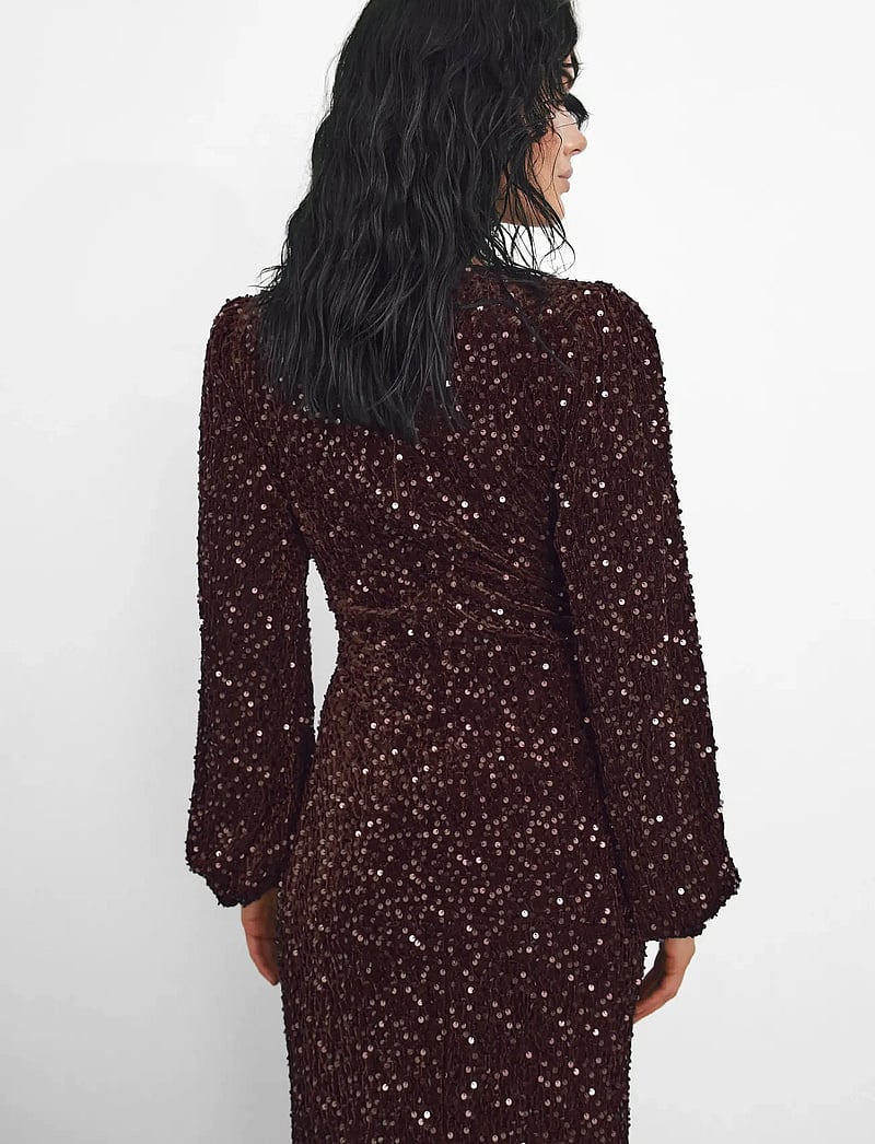 Noella - Teagan LG Dress - cocktailklänningar - chocolate brown - 5