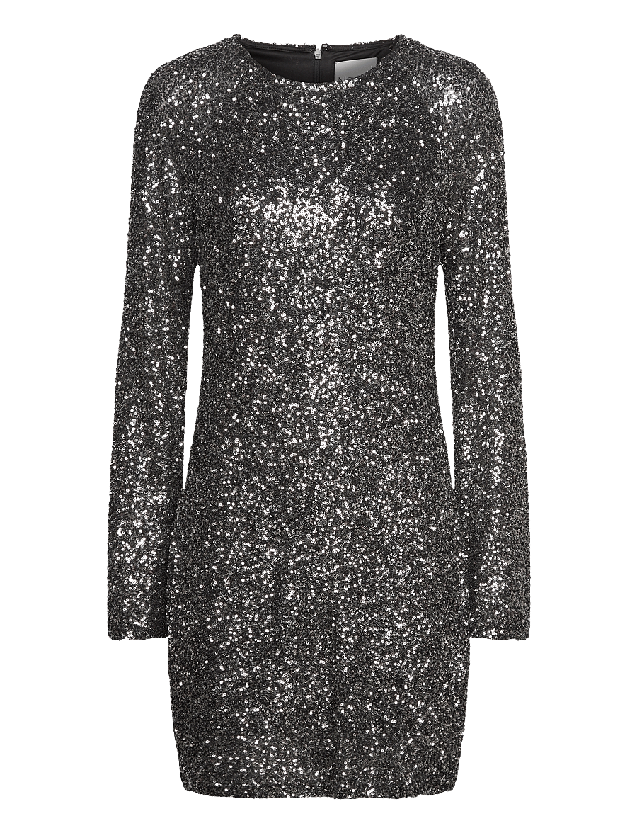 Noella - Kai Dress - paljettimekot - antique silver - 1