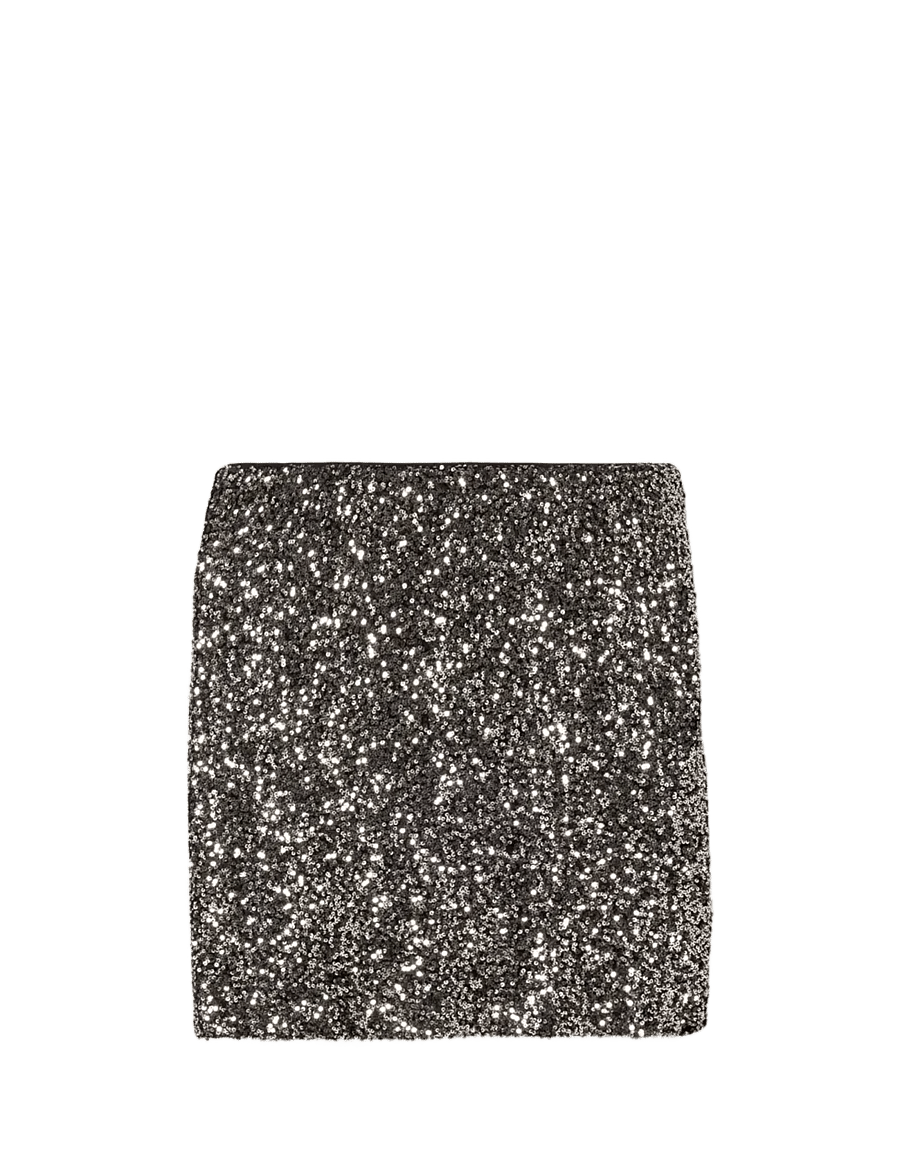 Noella - Kayden Skirt - litritega seelikud - black silver - 1