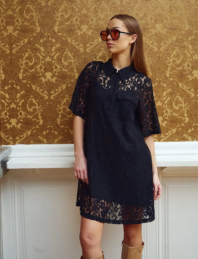 Noella - Jozie Dress - spetsklänningar - black - 0